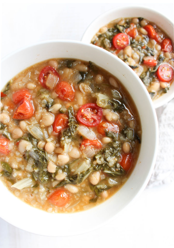 White Bean Bone Broth Chili Fresh Water Peaches