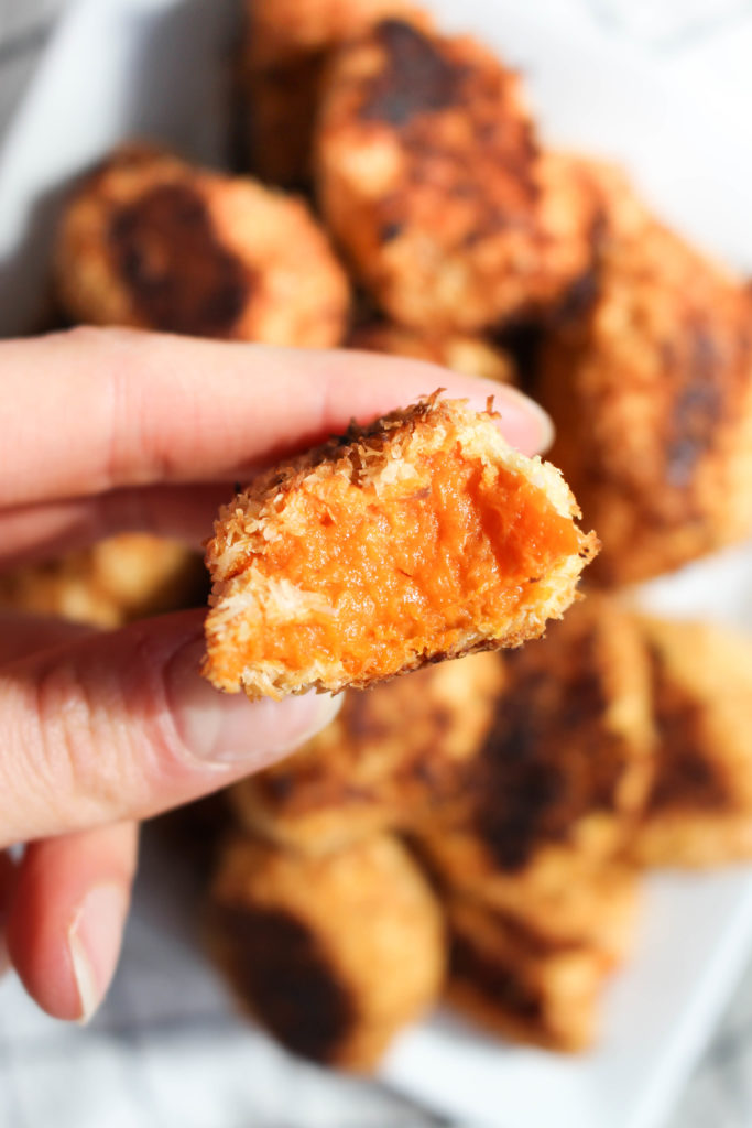 Crispy Sweet Potato Tots Air Fryer Fresh Water Peaches